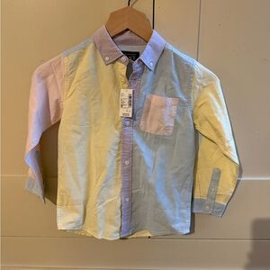Kids Pastel Colorblock Button-Down Shirt